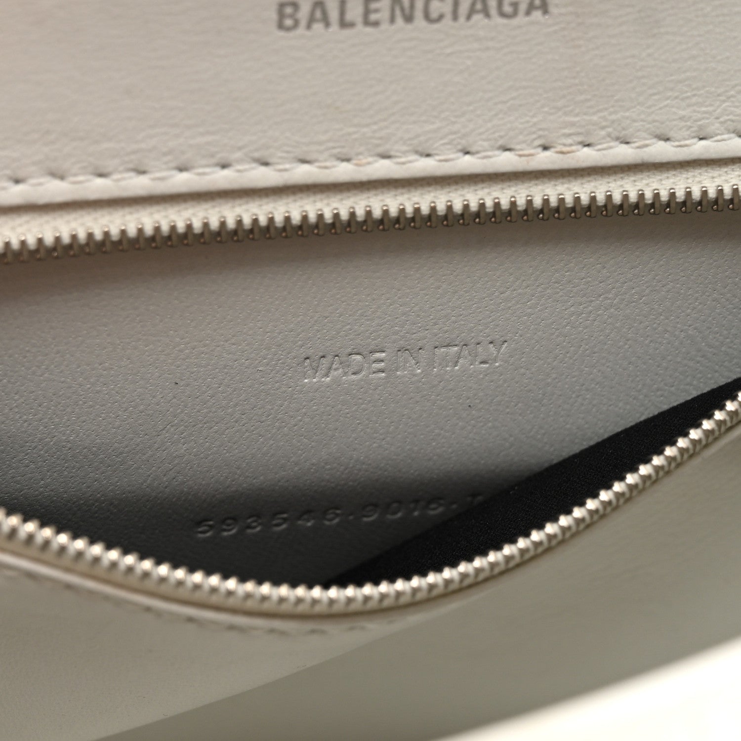 Balenciaga Shiny Calfskin Crocodile Embossed Small Hourglass Top Handle Bag White 7 of 13