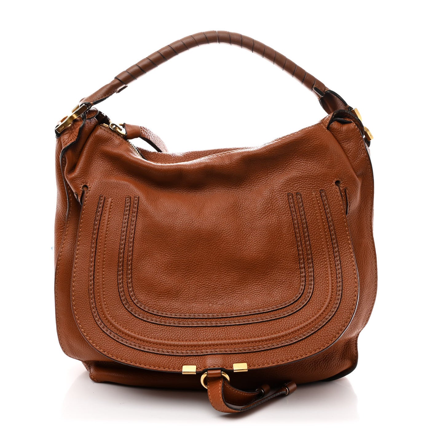Calfskin Large Marcie Hobo Tan