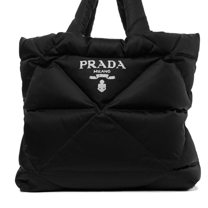 Prada Re-Nylon Triangle Padded Logo Tote Black 11 of 13
