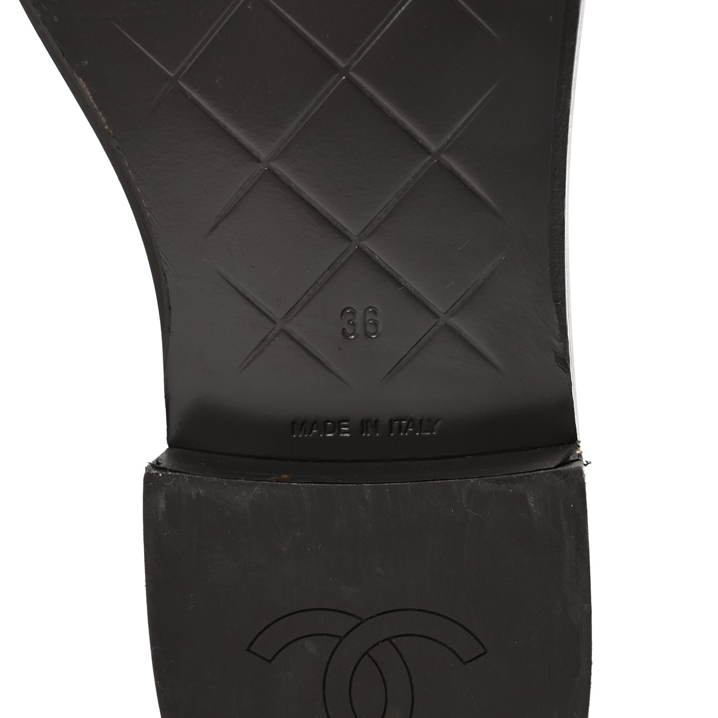 Lambskin Quilted CC Turnlock Loafers 36 Dark Brown