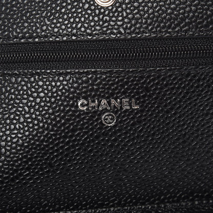 Chanel Caviar Quilted Wallet On Chain WOC Black 6 of 10