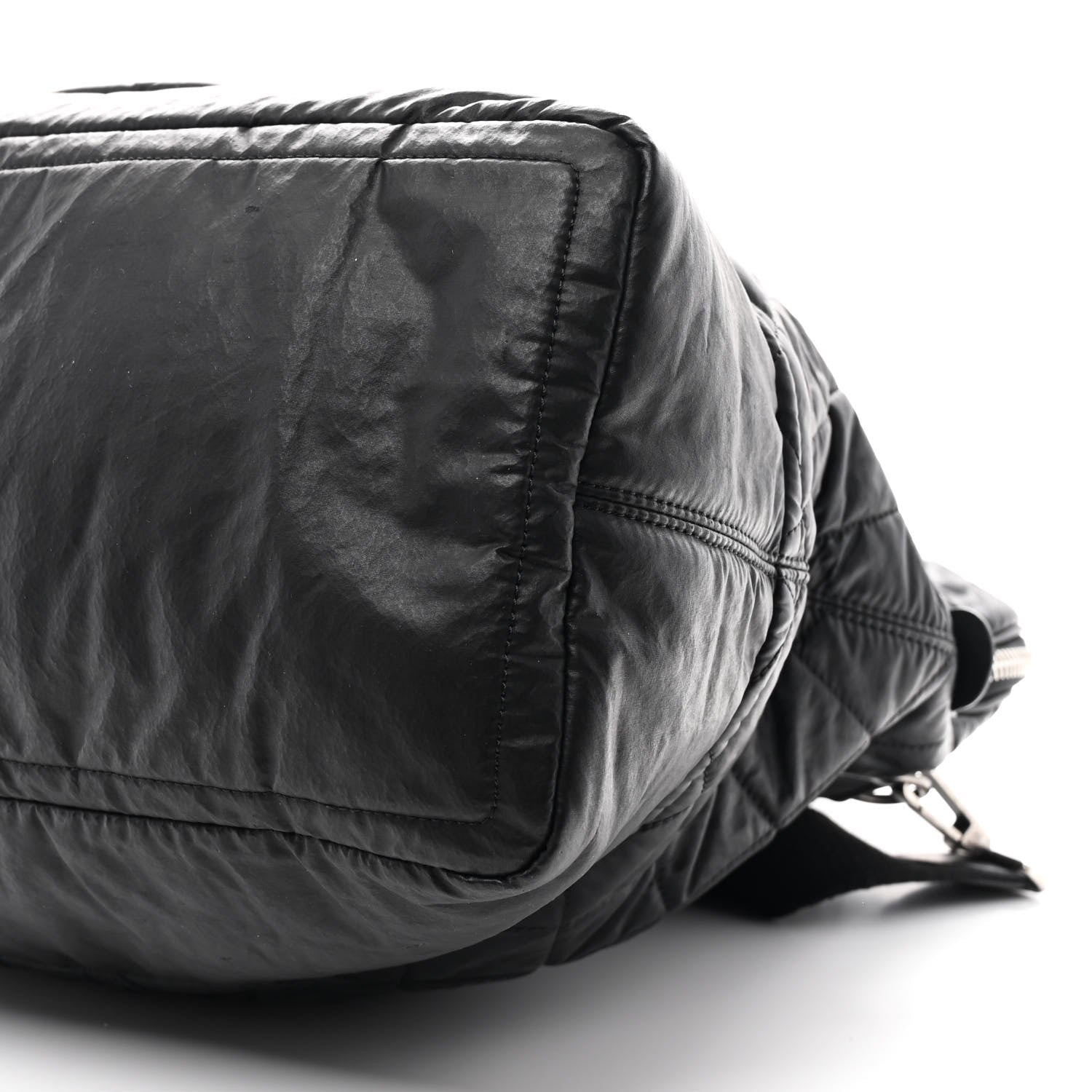 Chanel Coated Canvas Quilted Large Garment Travel Bag Black 10 of 10