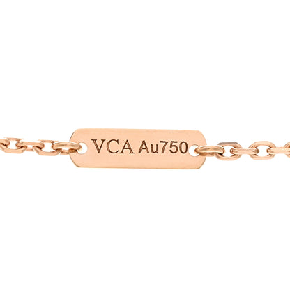Van Cleef & Arpels 18K Rose Gold Mother of Pearl Lucky Spring Plum Blossom Necklace 4 of 6
