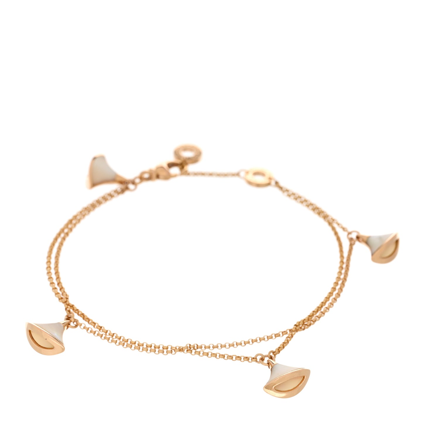 18K Rose Gold Mother of Pearl Divas' Dream Charm Bracelet SM
