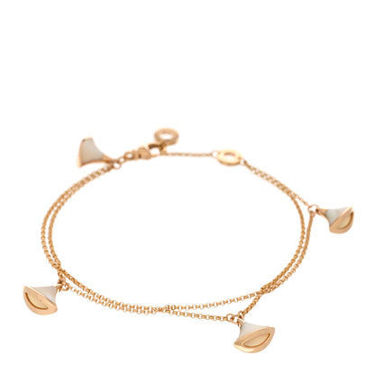Bulgari 18K Rose Gold Mother of Pearl Divas' Dream Charm Bracelet SM 1 of 3