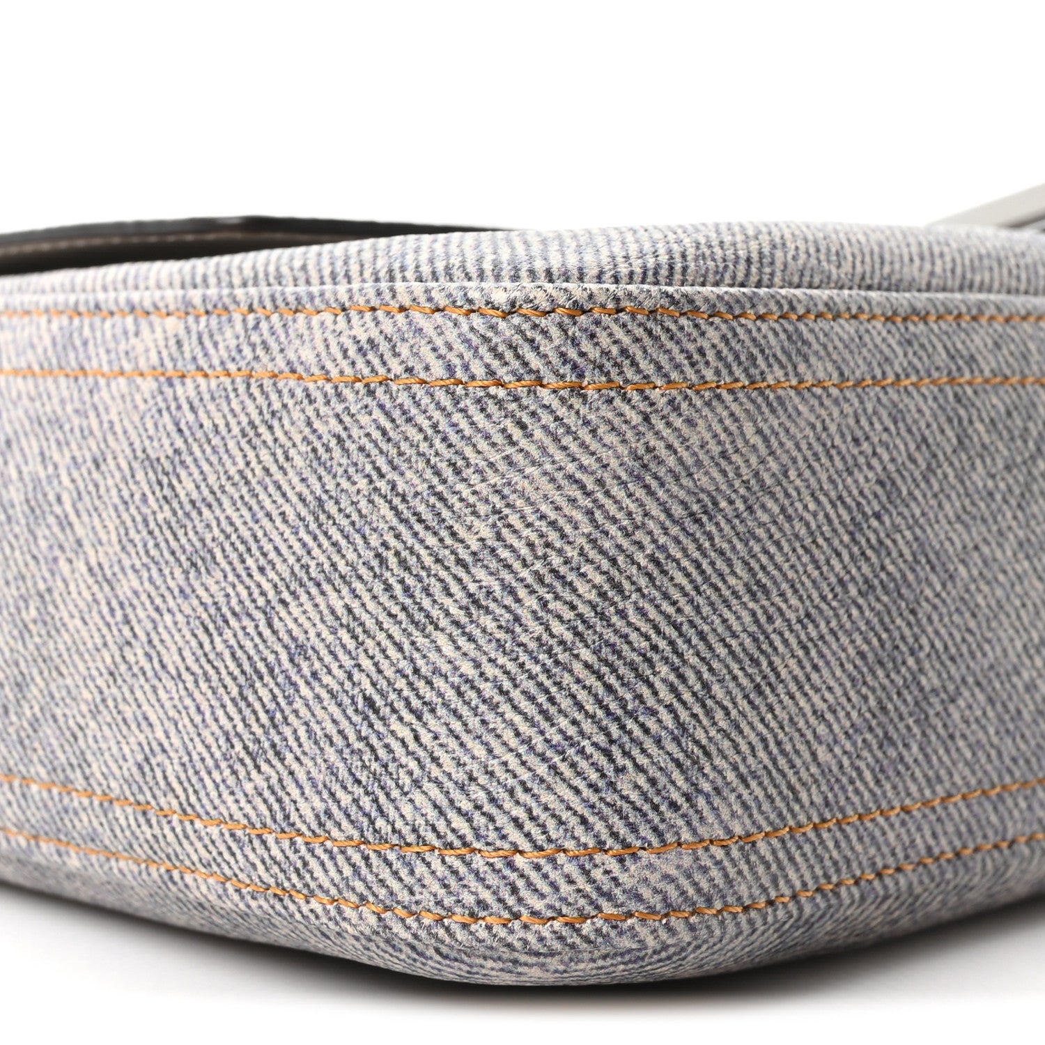 Fendi Cuoio Romano Denim Effect Baguette Grey 9 of 10