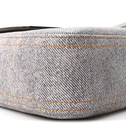 Fendi Cuoio Romano Denim Effect Baguette Grey 9 of 10
