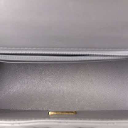 Chanel Lambskin Quilted Mini Square Flap Light Grey 5 of 12