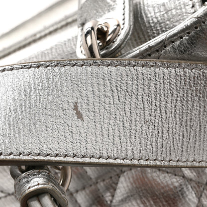 Christian Dior Metallic Grained Calfskin Cannage Small Lucky Badges My Lady Dior Silver 12 of 16