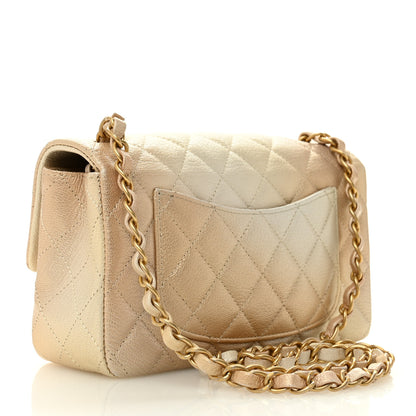 Chanel Metallic Goatskin Quilted Mini Rectangular Flap Gold 3 of 11