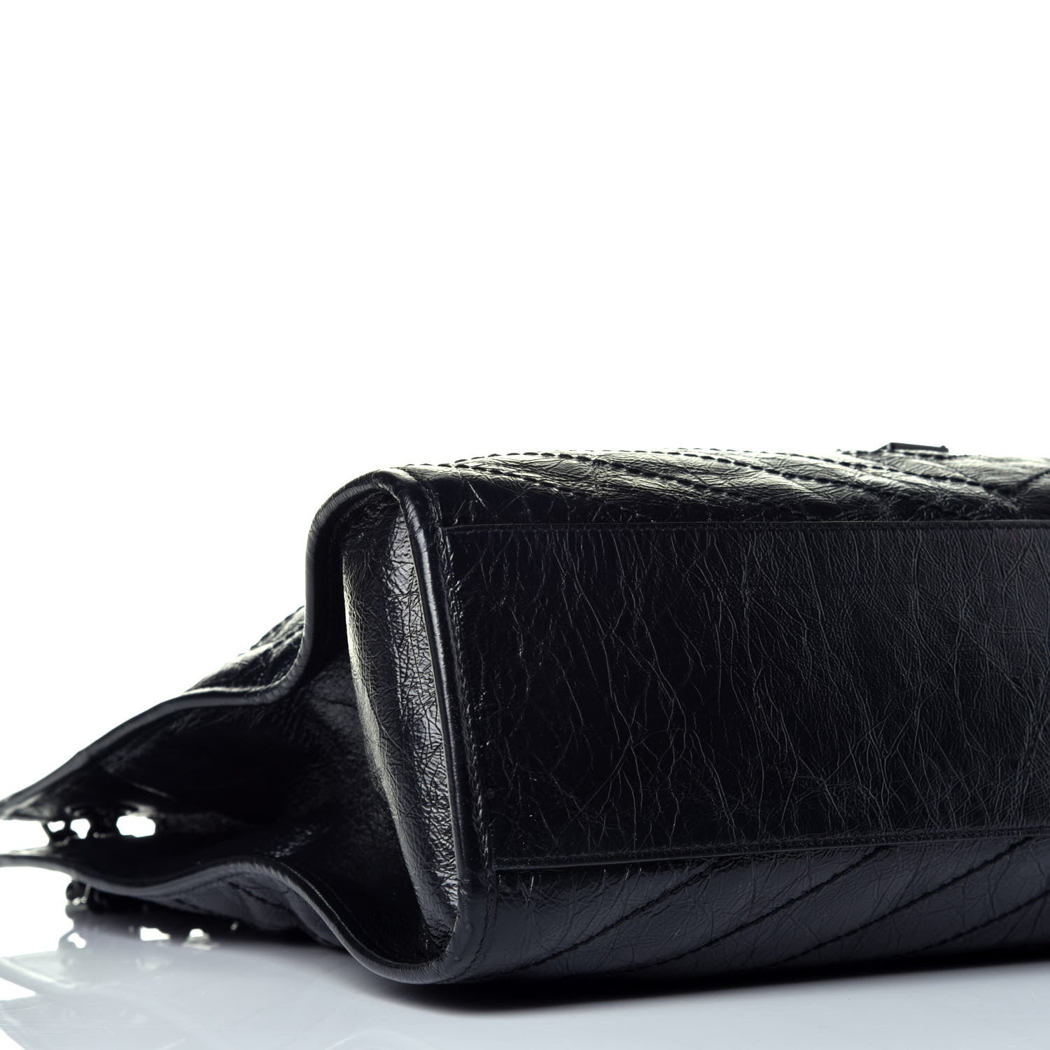 Saint Laurent Crinkled Calfskin Matelasse Monogram Large Niki Shopper Tote Black 7 of 8