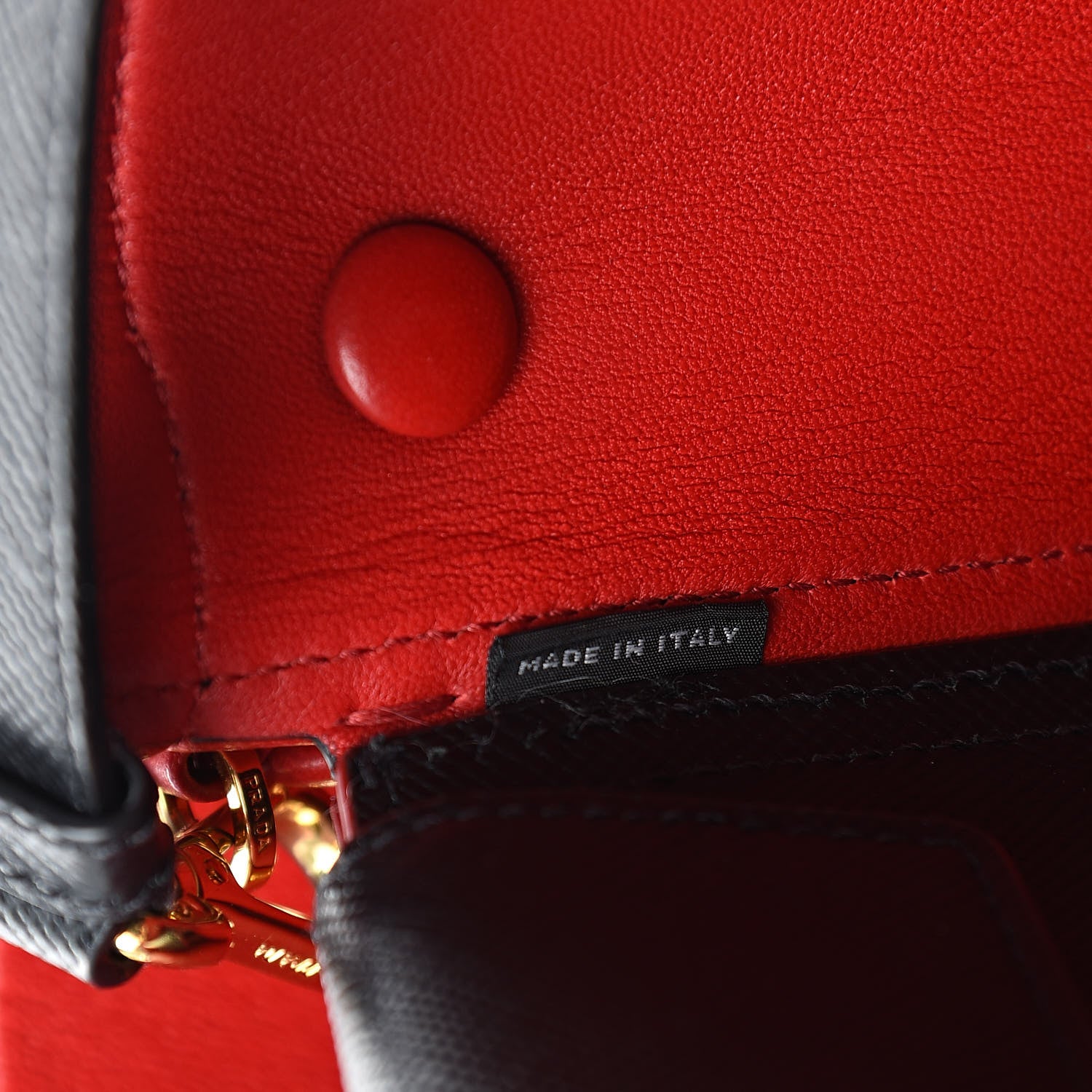 Prada Saffiano Cuir Large Double Bag Black Fuoco 7 of 13