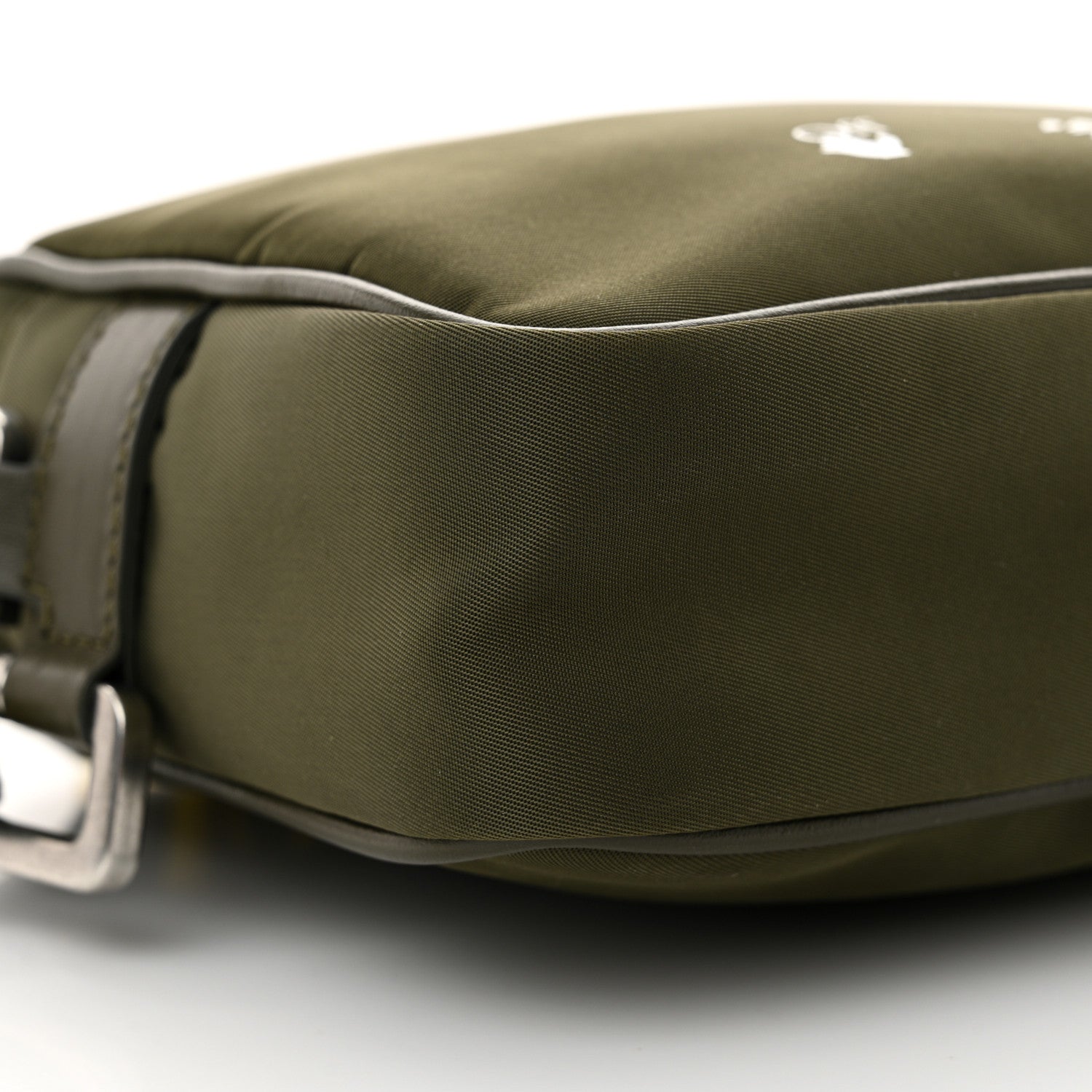 Off-White Nylon Logo Print Crossbody Bag Olive Green 8 of 11