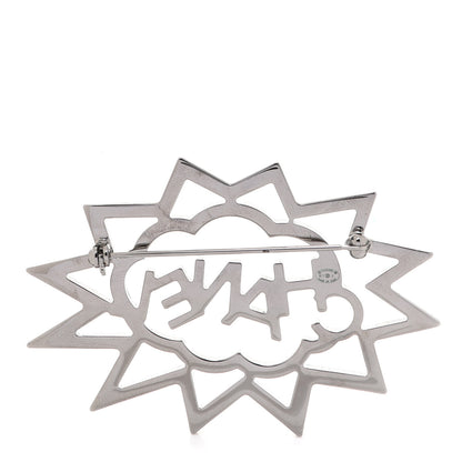 Chanel Ruthenium Crystal CC Brooch Red Yellow 3 of 5