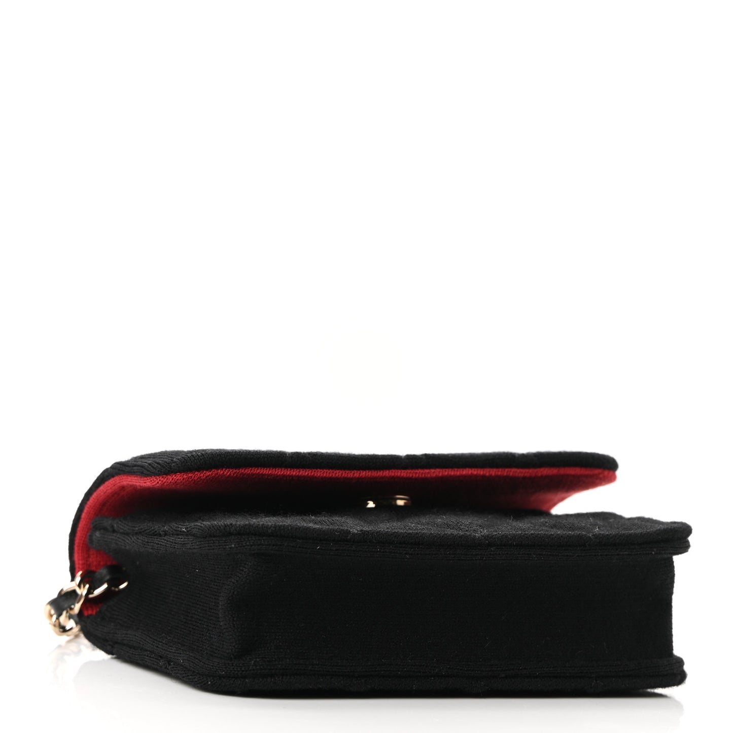 Jersey Quilted Micro Mini Flap Black