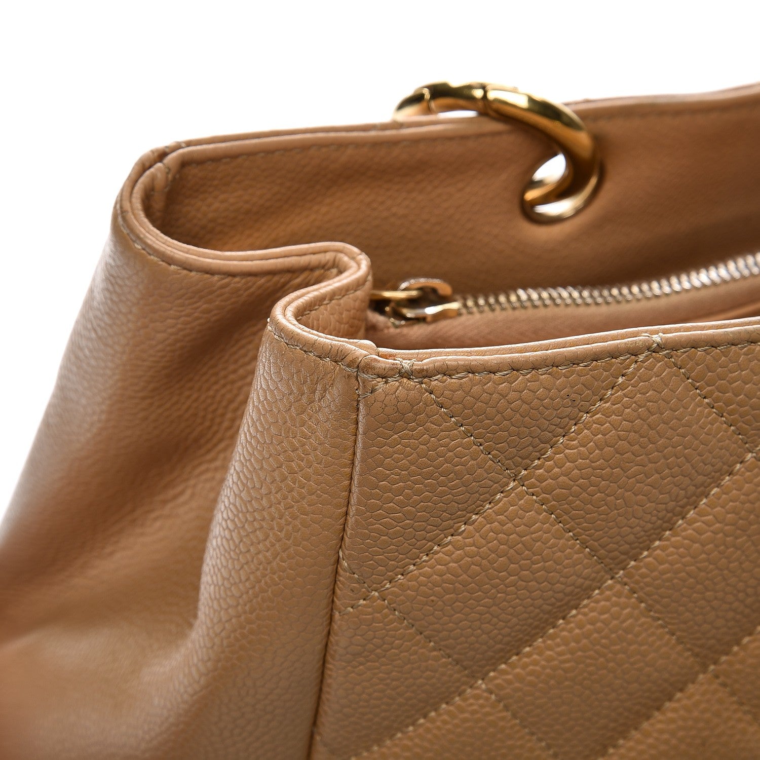 Chanel Caviar Quilted Grand Shopping Tote GST Beige 12 of 16