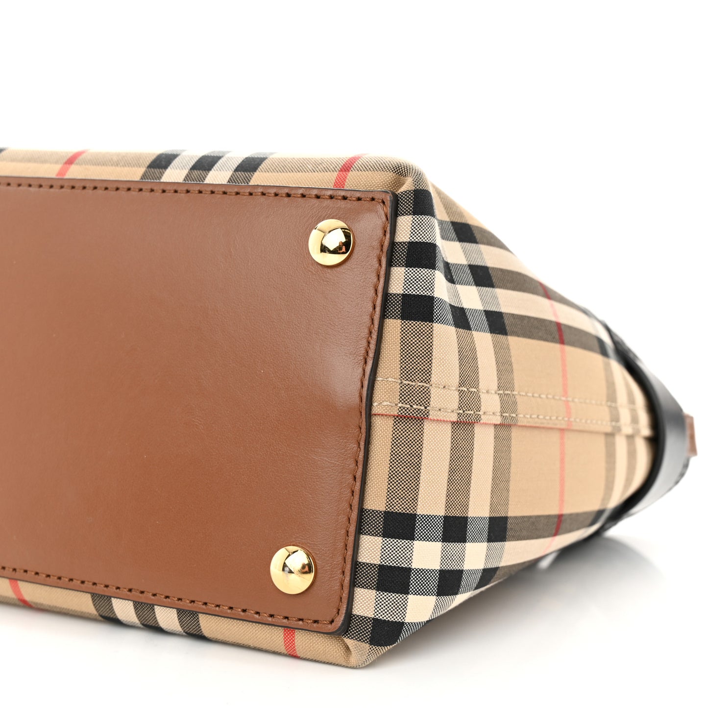 Calfskin Vintage Check Triple Stud Mini Belt Bag Archive Beige