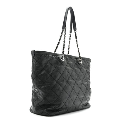 Chanel Grained Calfskin Quilted Small Daily Shopping Tote Black 3 of 15