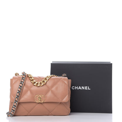 Chanel Lambskin Quilted Large 19 Flap Brown 10 of 10