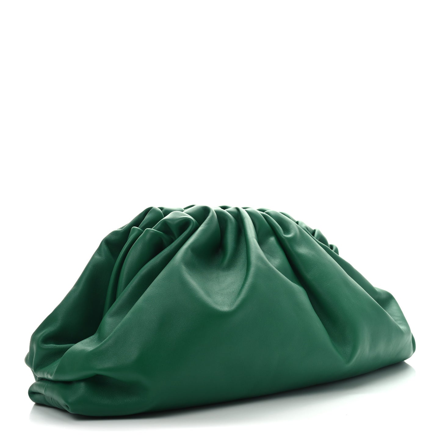 Smooth Butter Calf The Pouch Oversized Clutch Racing Green