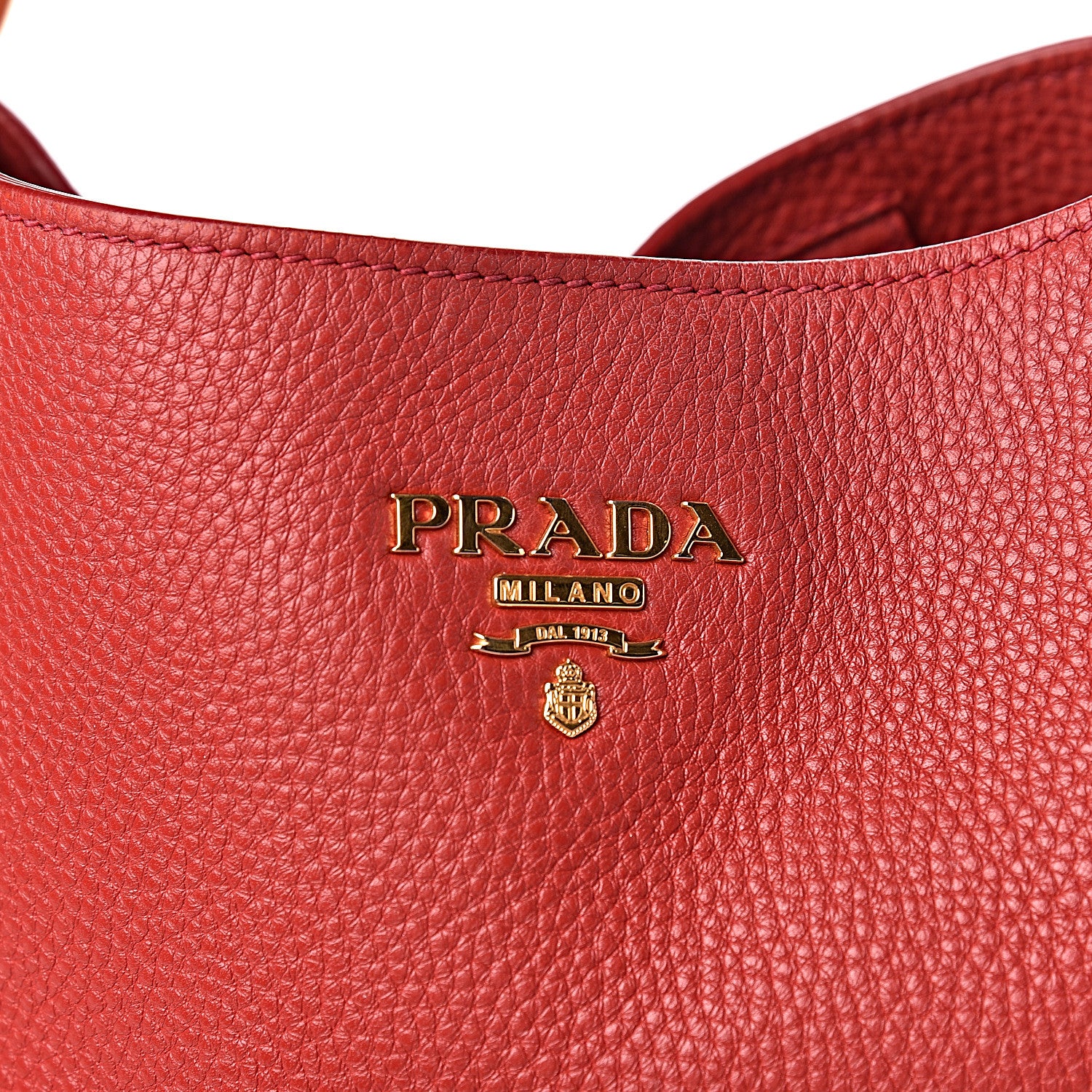 Prada Vitello Daino Hobo Red 16 of 16