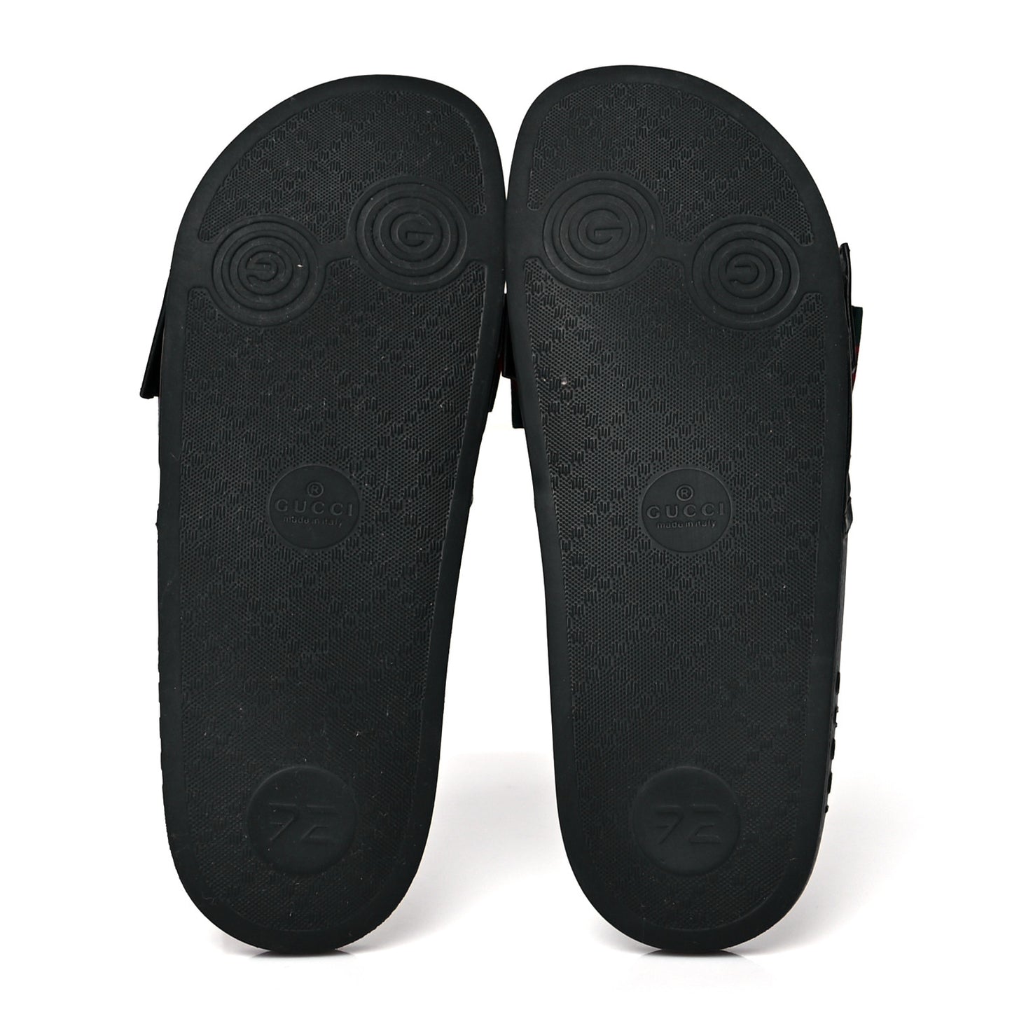 Satin Web Bow Slide Sandals 40 Black