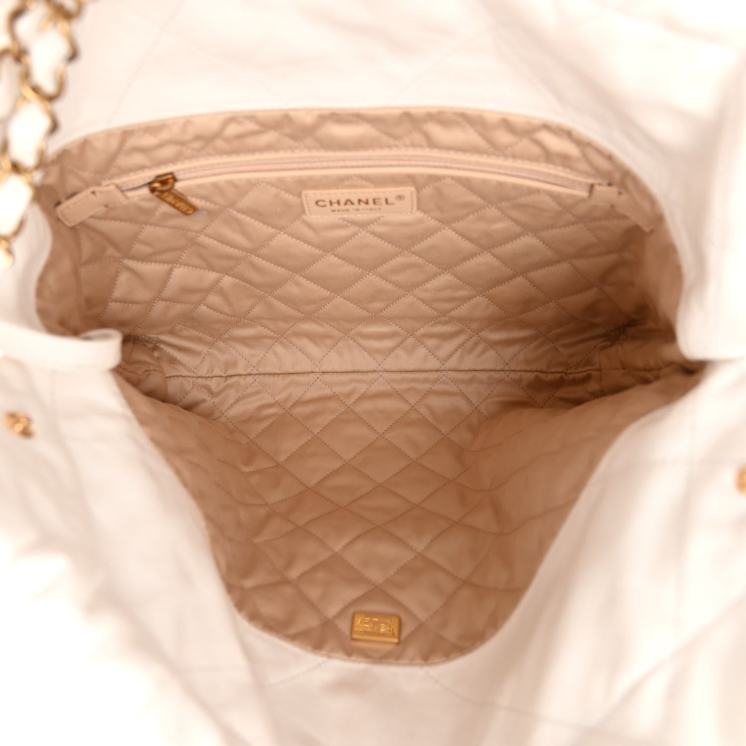Chanel Shiny Calfskin Quilted Small Chanel 22 White 6 of 11