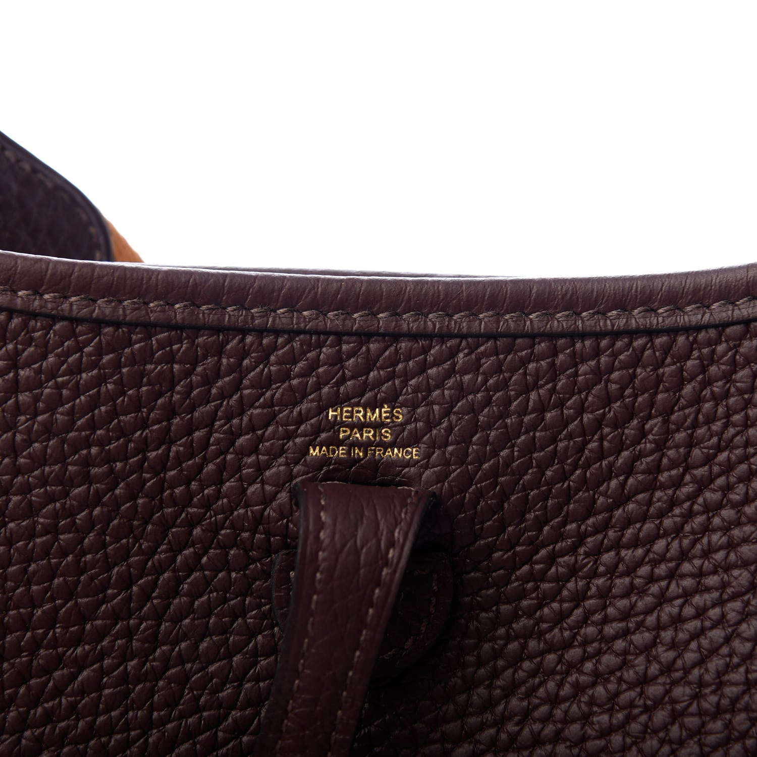 Hermes Taurillon Clemence Flipperball Sangle Evelyne TPM Rouge Sellier Caramel Nata Gold 5 of 9