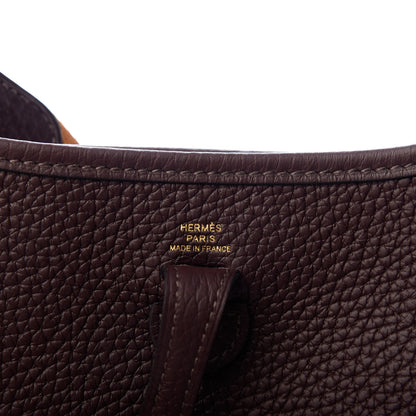 Hermes Taurillon Clemence Flipperball Sangle Evelyne TPM Rouge Sellier Caramel Nata Gold 5 of 9