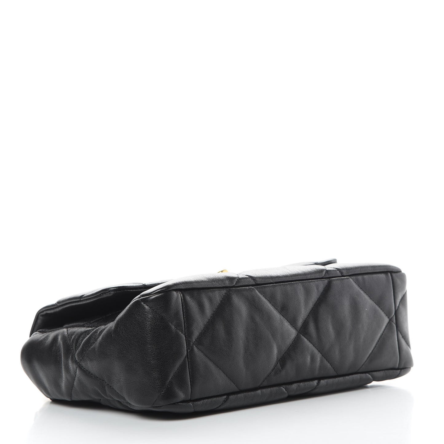 Lambskin Quilted Large 19 Flap Black
