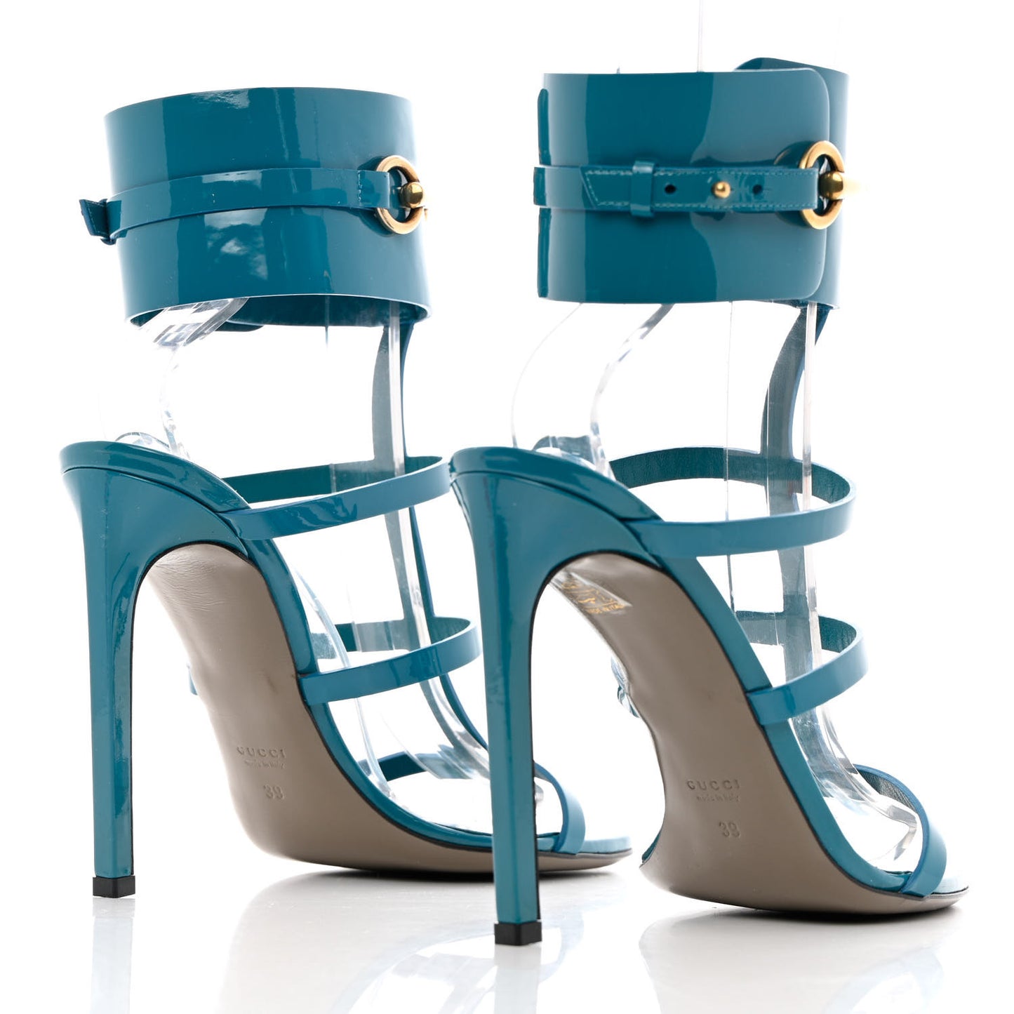 Vernice Crystal Ursula Ankle Wrap Caged Sandals 39 Deep Cobalt
