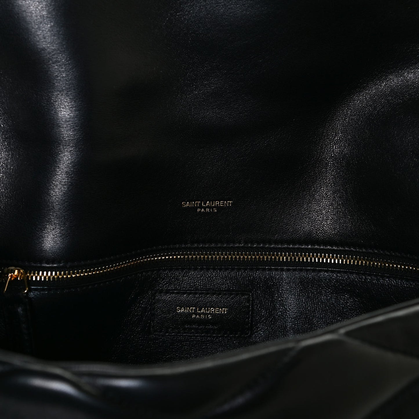 Lambskin Quilted Sade Puffer Envelope Clutch Black