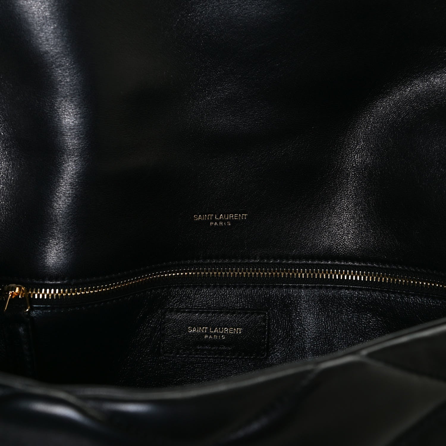 Saint Laurent Lambskin Quilted Sade Puffer Envelope Clutch Black 6 of 11