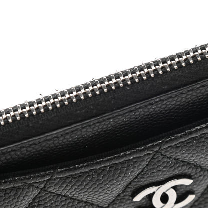 Chanel Iridescent Caviar Quilted CC Zip Card Holder Black 8 of 8