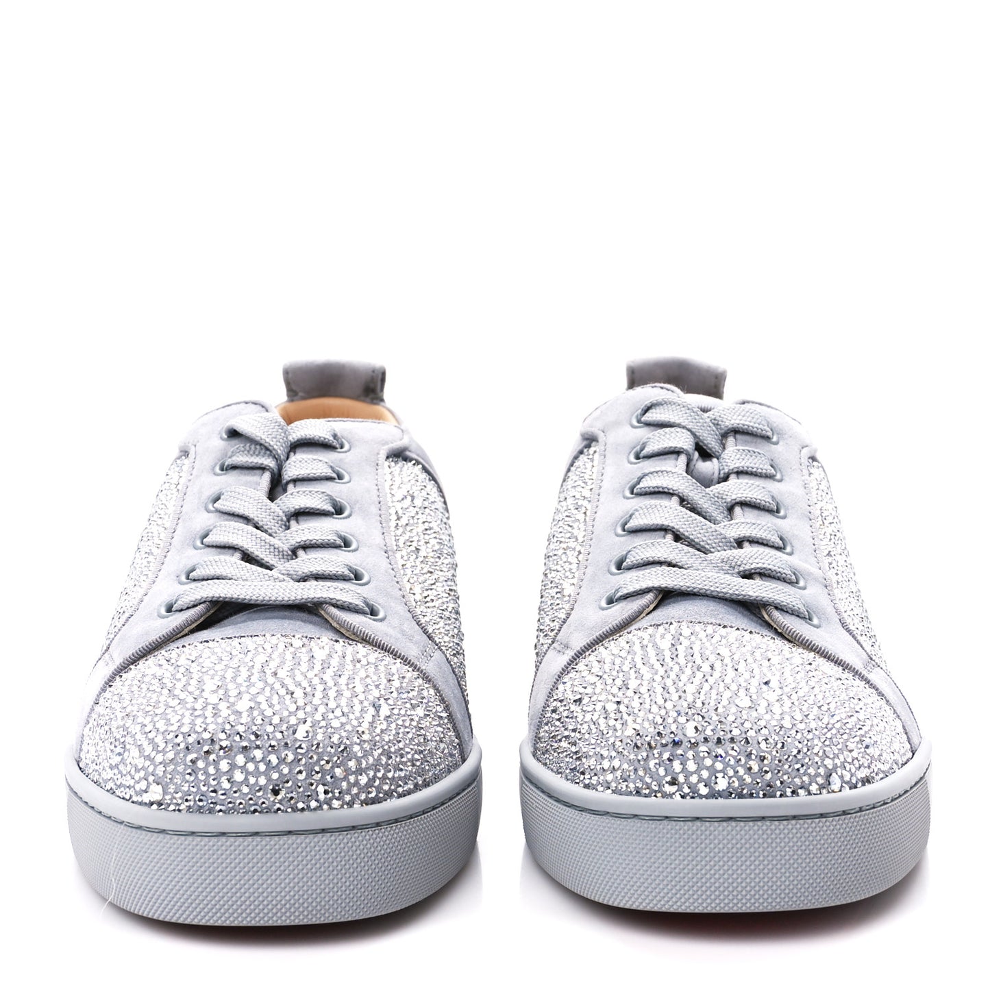 Veau Velours Strass Mens Louis Junior Flat Sneakers 44.5 Cry Blue Shade