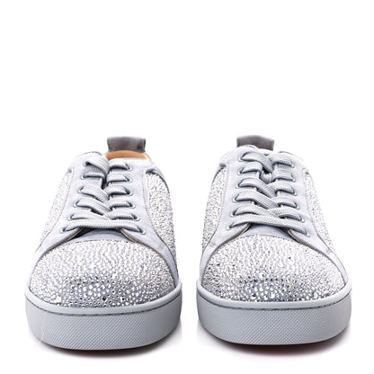 Christian Louboutin Veau Velours Strass Mens Louis Junior Flat Sneakers 44.5 Cry Blue Shade 2 of 10