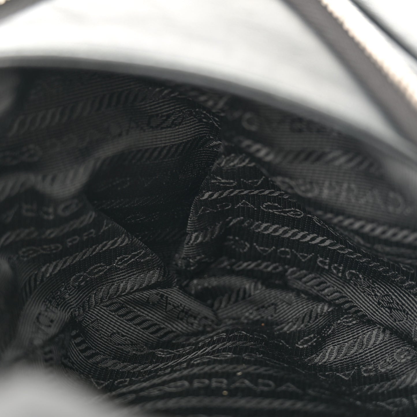 Nappa Padded Signaux Triangle Crossbody Black