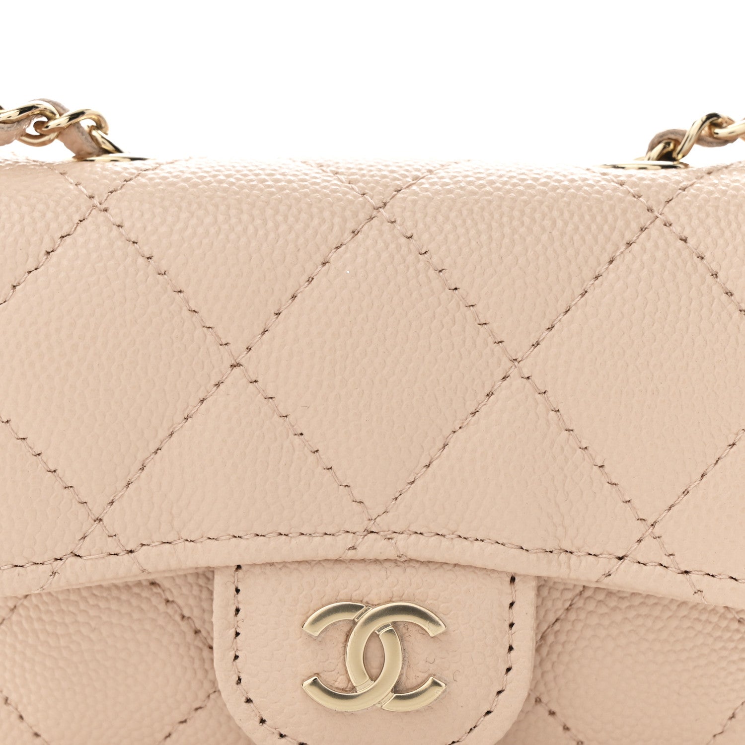 Chanel Caviar Quilted Mini Chain Belt Bag Light Beige 8 of 11