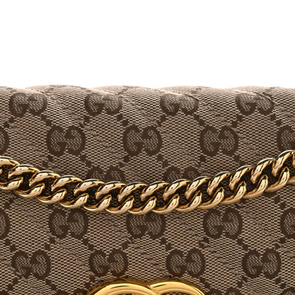 Gucci Monogram Azalea Calfskin Matelasse Diagonal Small GG Marmont Chain Shoulder Bag Beige Ebony New Cherry Red 8 of 10