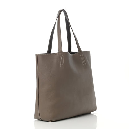 Hermes Taurillon Clemence Double Sens 36 Reversible Tote Etoupe Etain 3 of 23