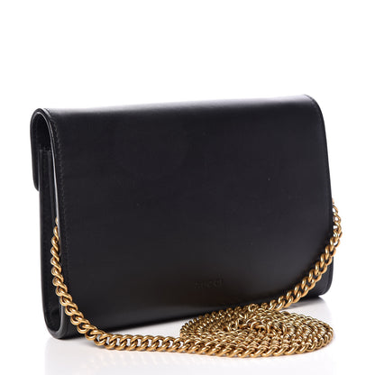 Gucci Calfskin Animalier Chain Wallet Black 3 of 14
