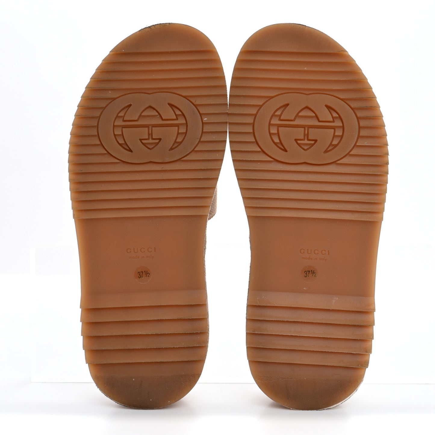 Monogram Jumbo GG Angelina Platform 55mm Slide Sandals 37.5 Beige Perfect Pink