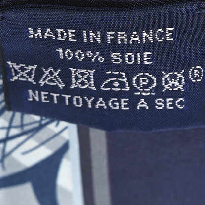 Hermes Silk Story Twilly Marine Gris Gold 4 of 4