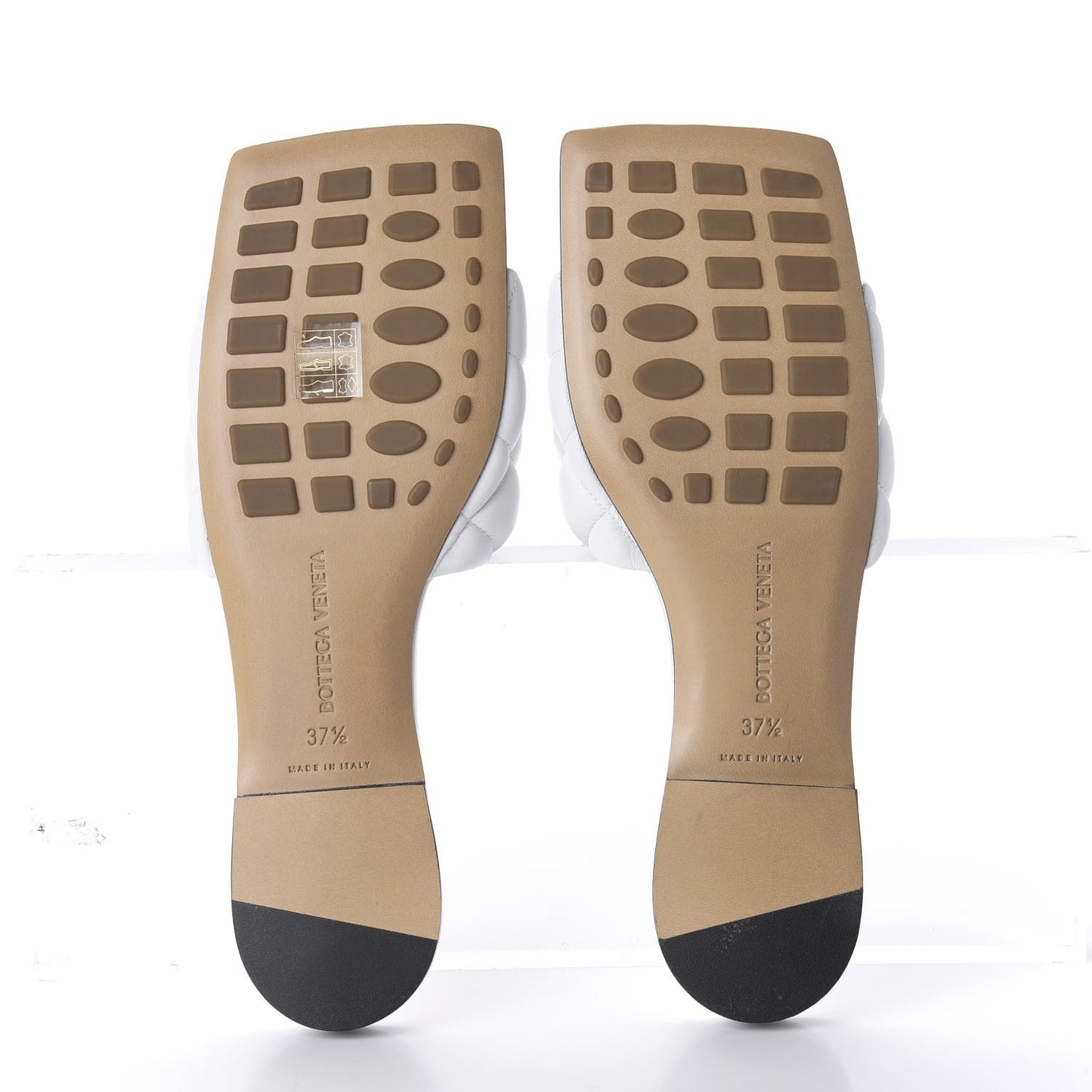 Nappa Matelasse Padded Flat Sandals 37.5 Optic White