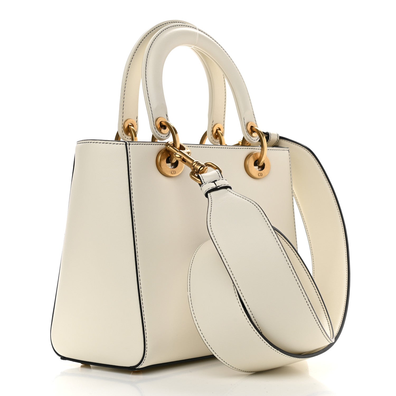Christian Dior Calfskin Niki De Saint Phalle Heart Medium Supple Lady Dior Off White 2 of 12