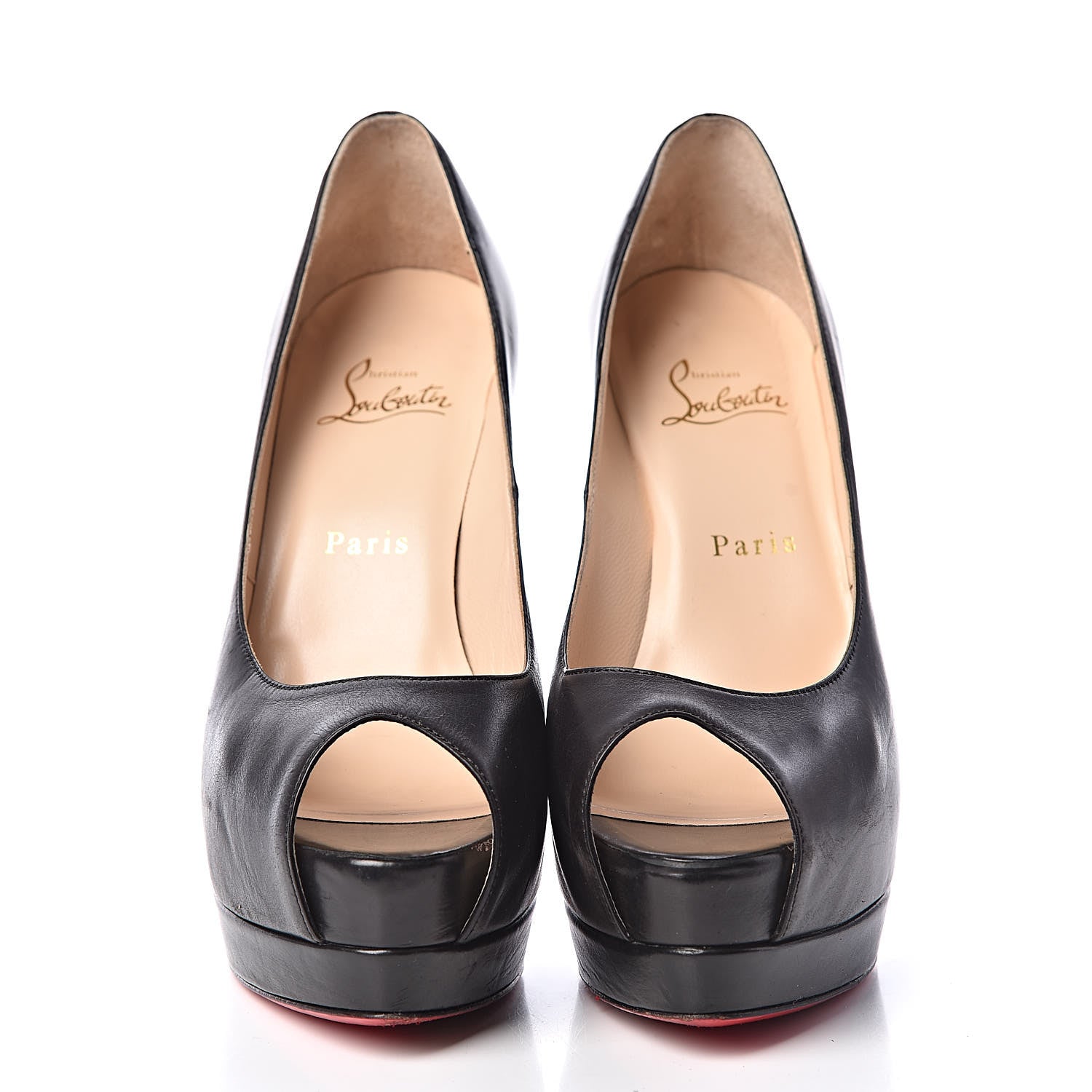 Christian Louboutin Calfskin Palais Royal 140 Pumps 37.5 Black 2 of 13