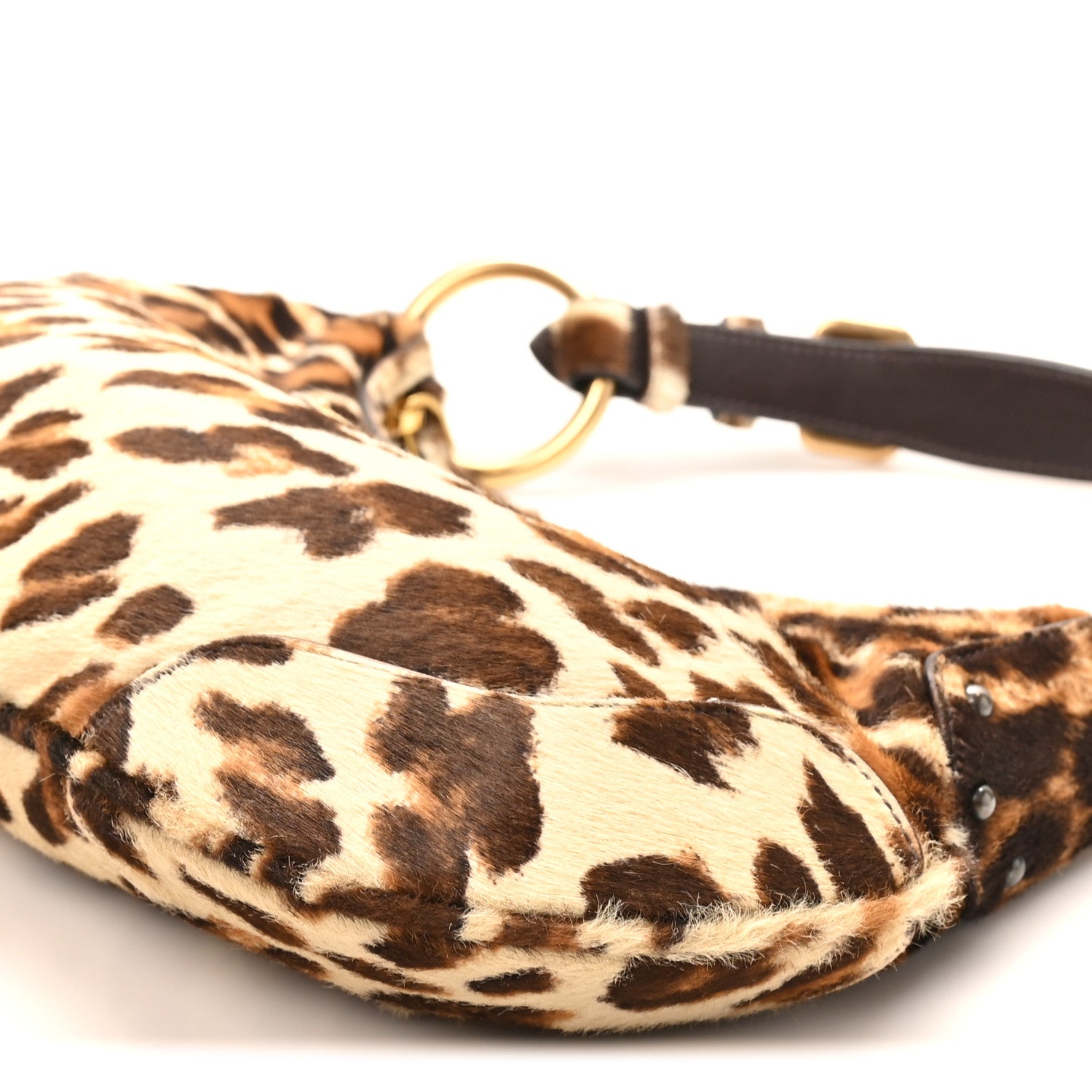 Prada Calf Hair Leopard Print Shoulder Bag Avorio 9 of 9
