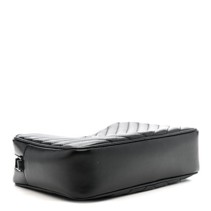 Saint Laurent Calfskin Matelasse Monogram Monochrome Lou Camera Bag Black 4 of 14