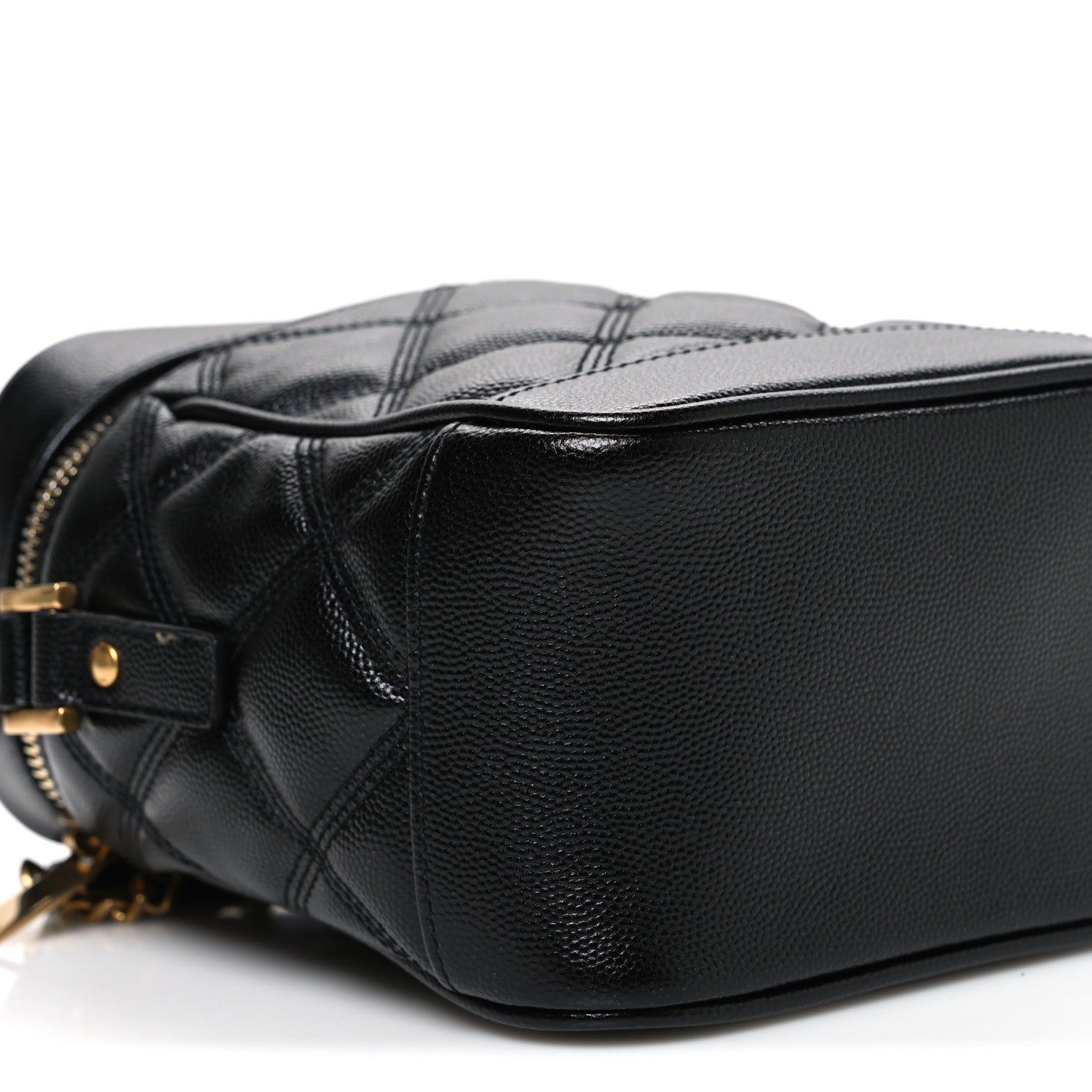 Saint Laurent Grain de Poudre Quilted 80's Vanity Bag Black 9 of 10