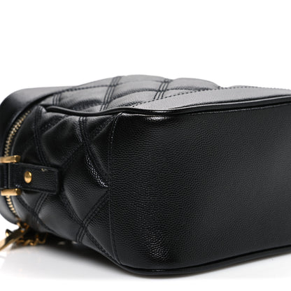 Saint Laurent Grain de Poudre Quilted 80's Vanity Bag Black 9 of 10